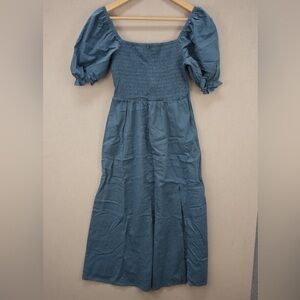 Elegant Blue Women's Dress